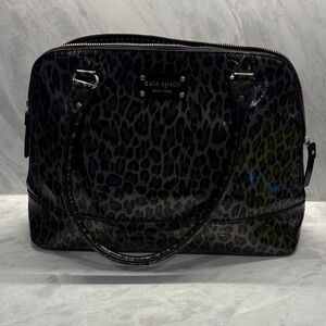 Kate Spade Black Animal Print Satchel